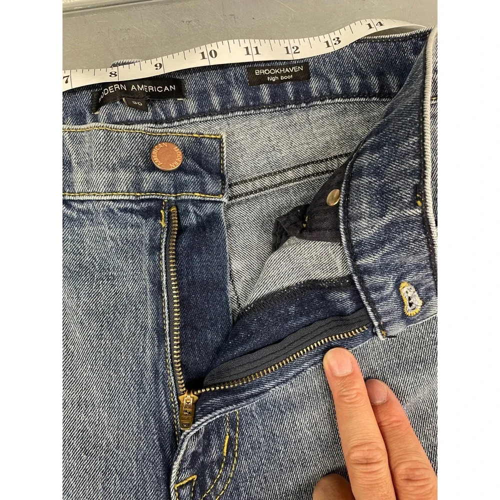 Modern American Brookhaven High‎ Boot Jeans Womens 30 Blue High Waist